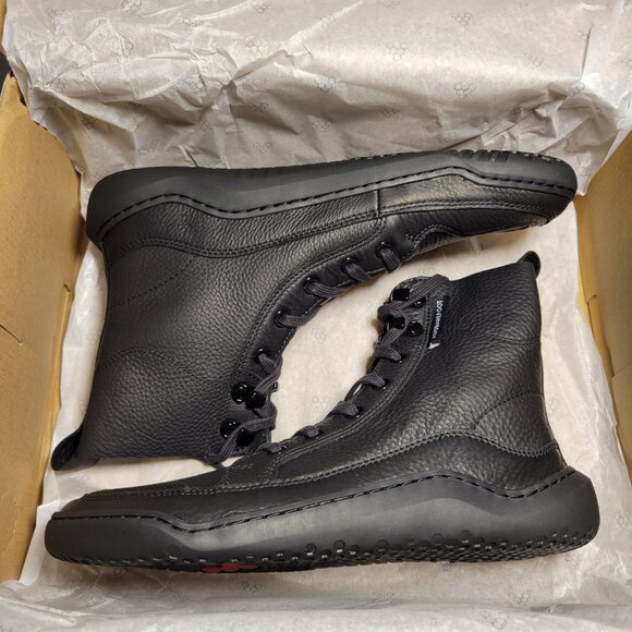 Vivo Barefoot Charcoal Lace-Up Boots - Picture 1 of 14